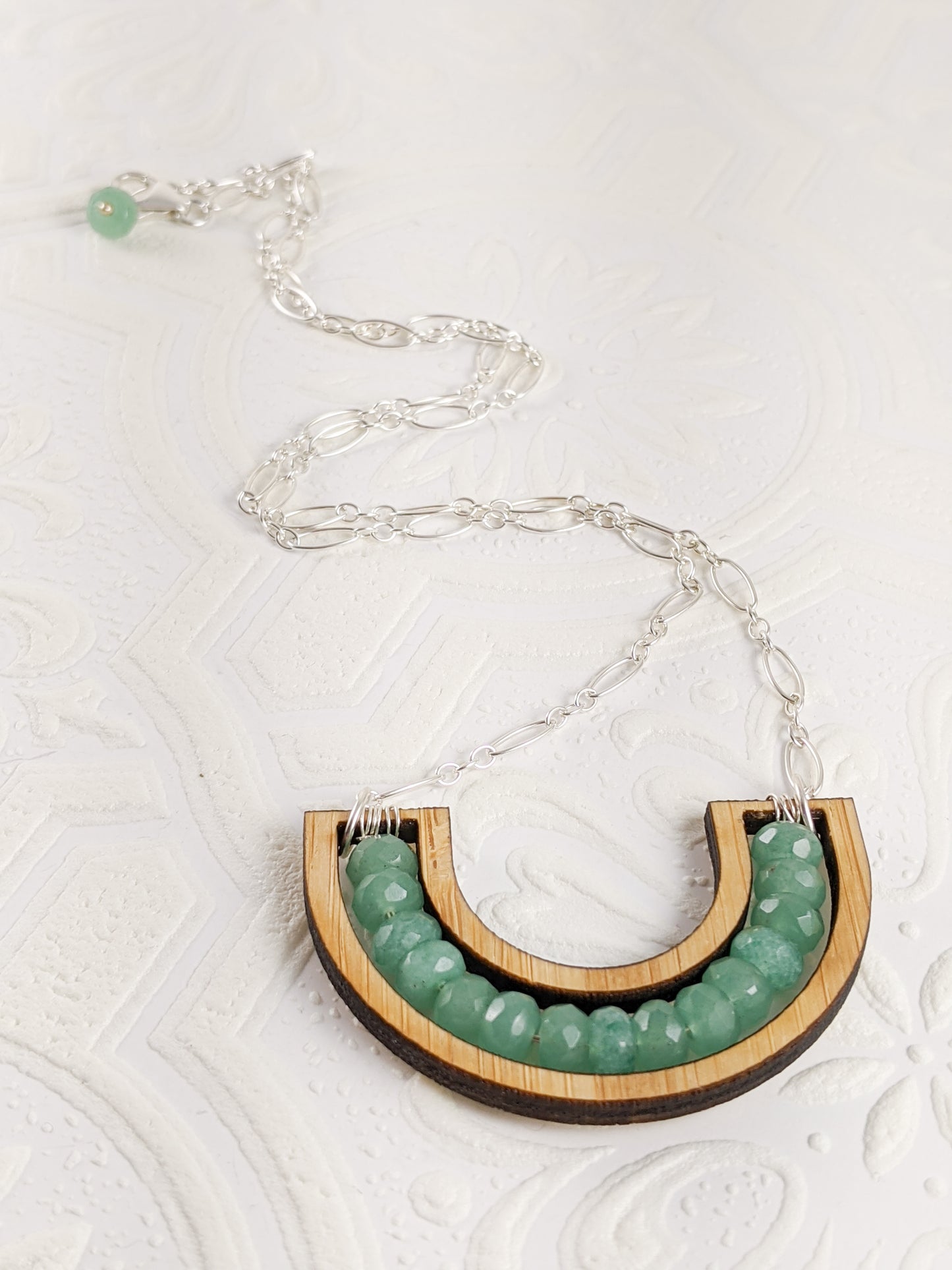 Smile Necklace in Green Aventurine