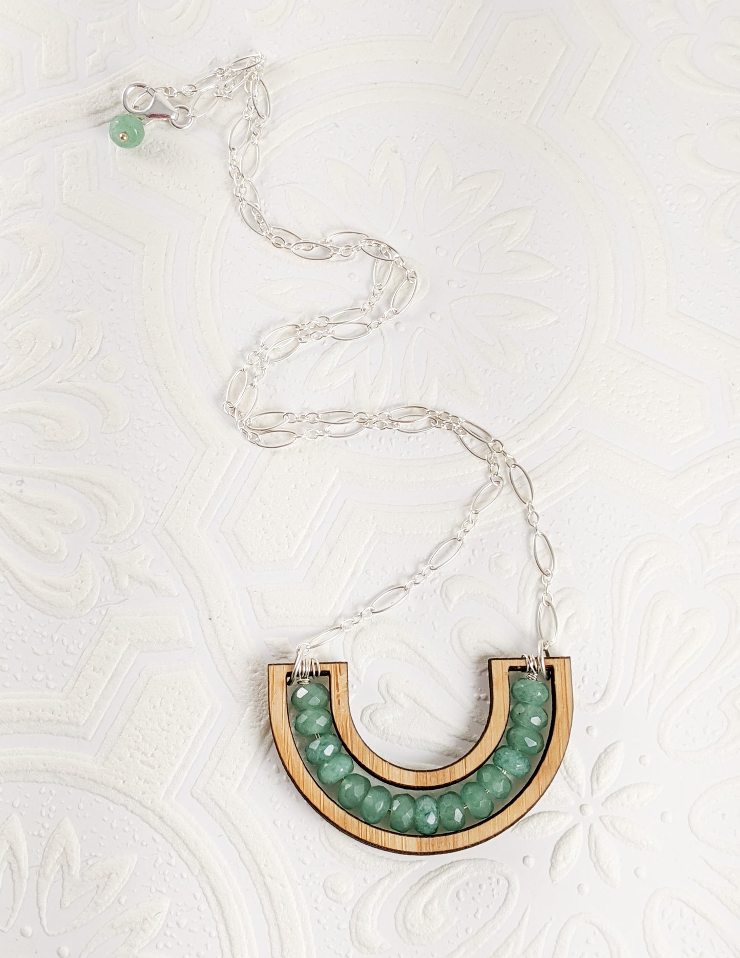 Smile Necklace in Green Aventurine