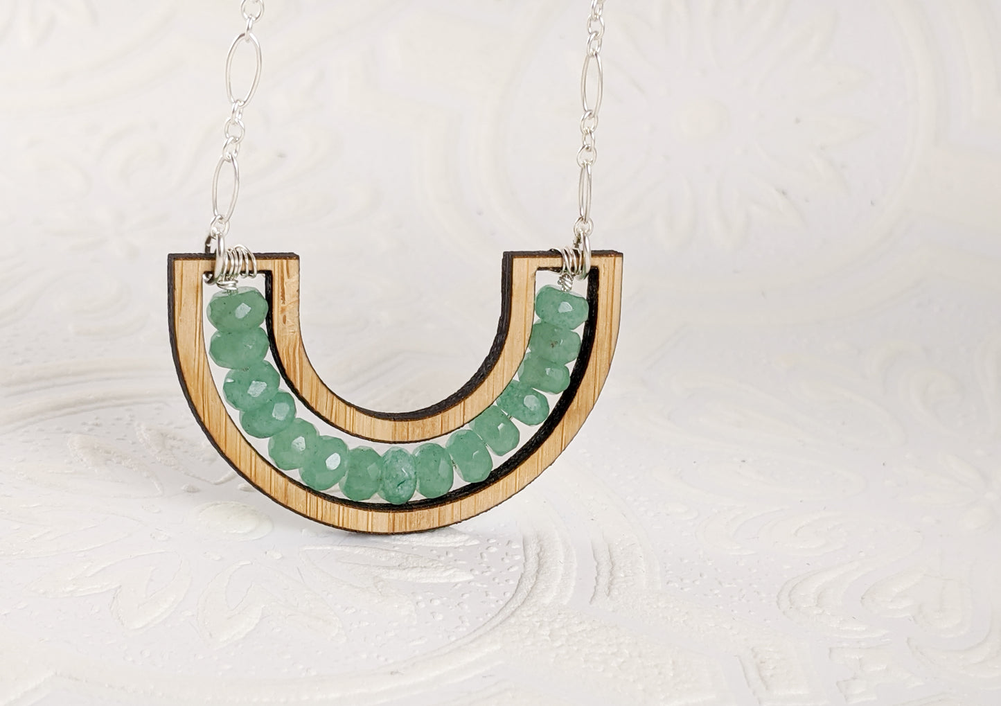 Smile Necklace in Green Aventurine