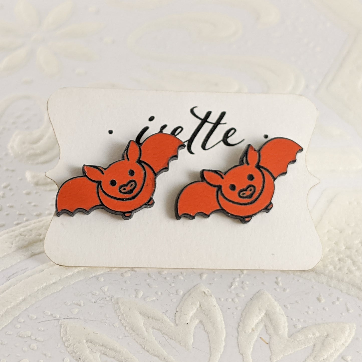 Bat Studs in Orange