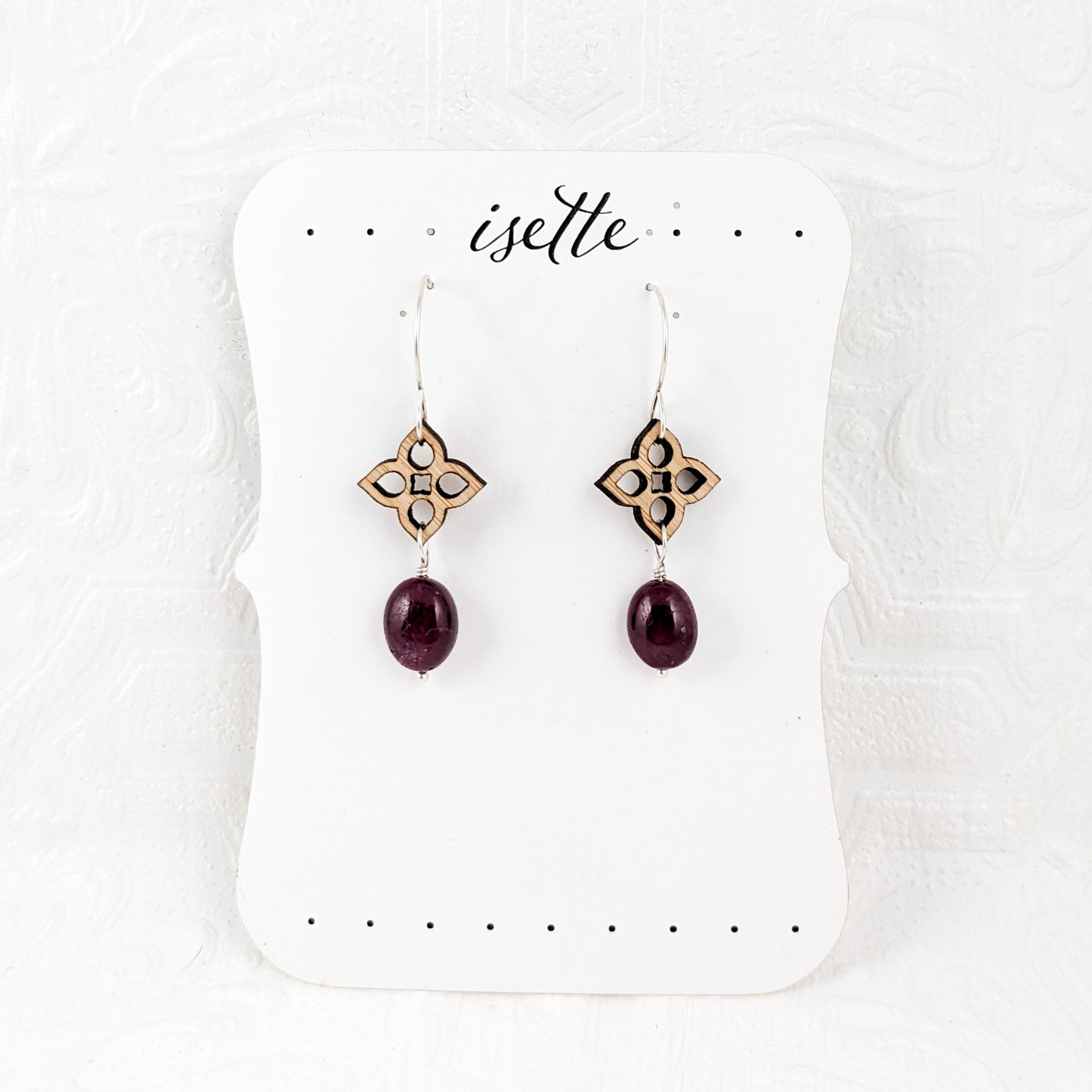 Quadrillium Earrings with Rubies