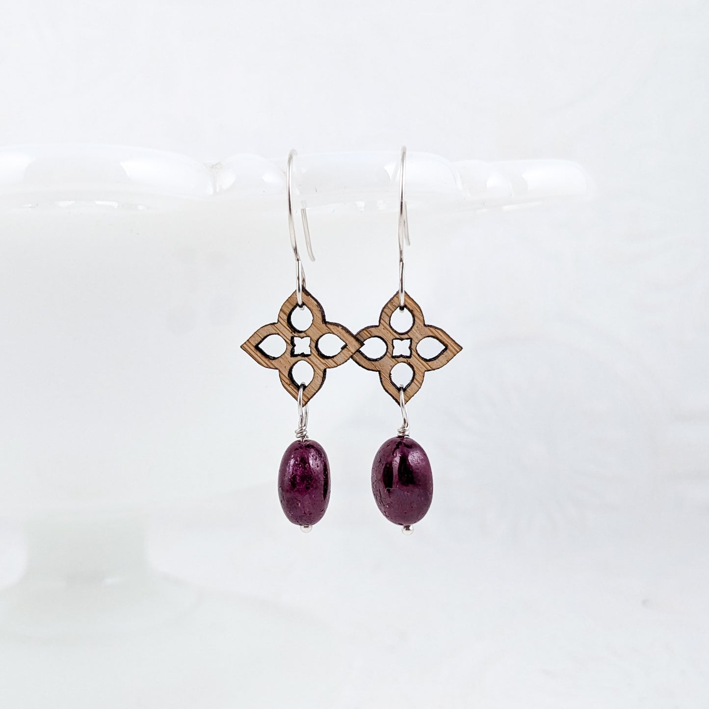 Quadrillium Earrings with Rubies