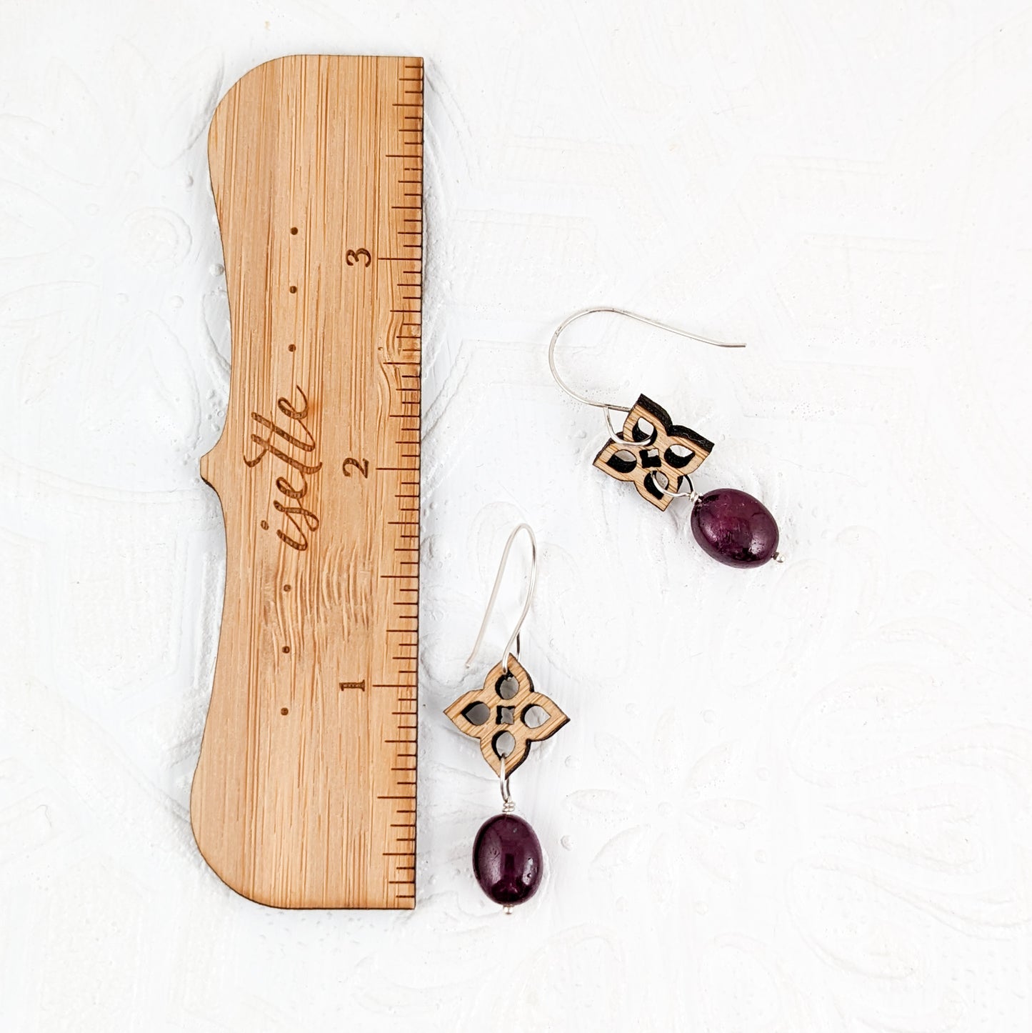 Quadrillium Earrings with Rubies