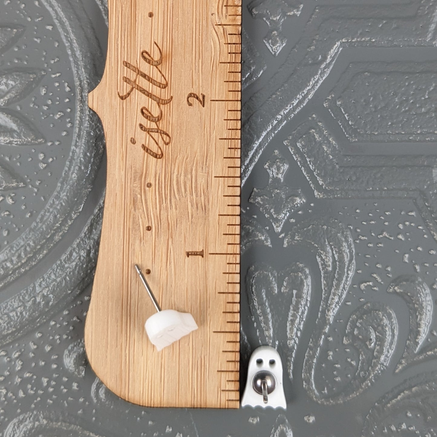 Ghost Studs in White