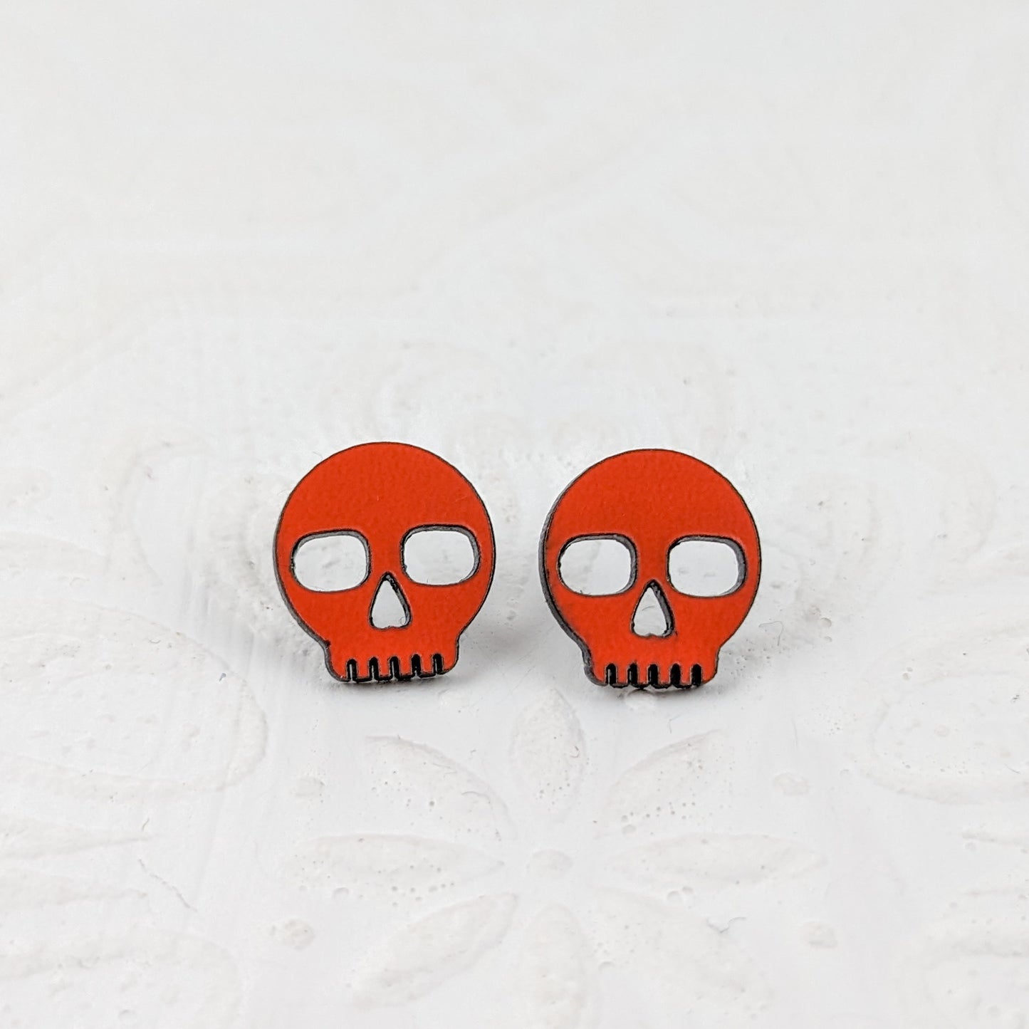 Skulls Studs, Orange