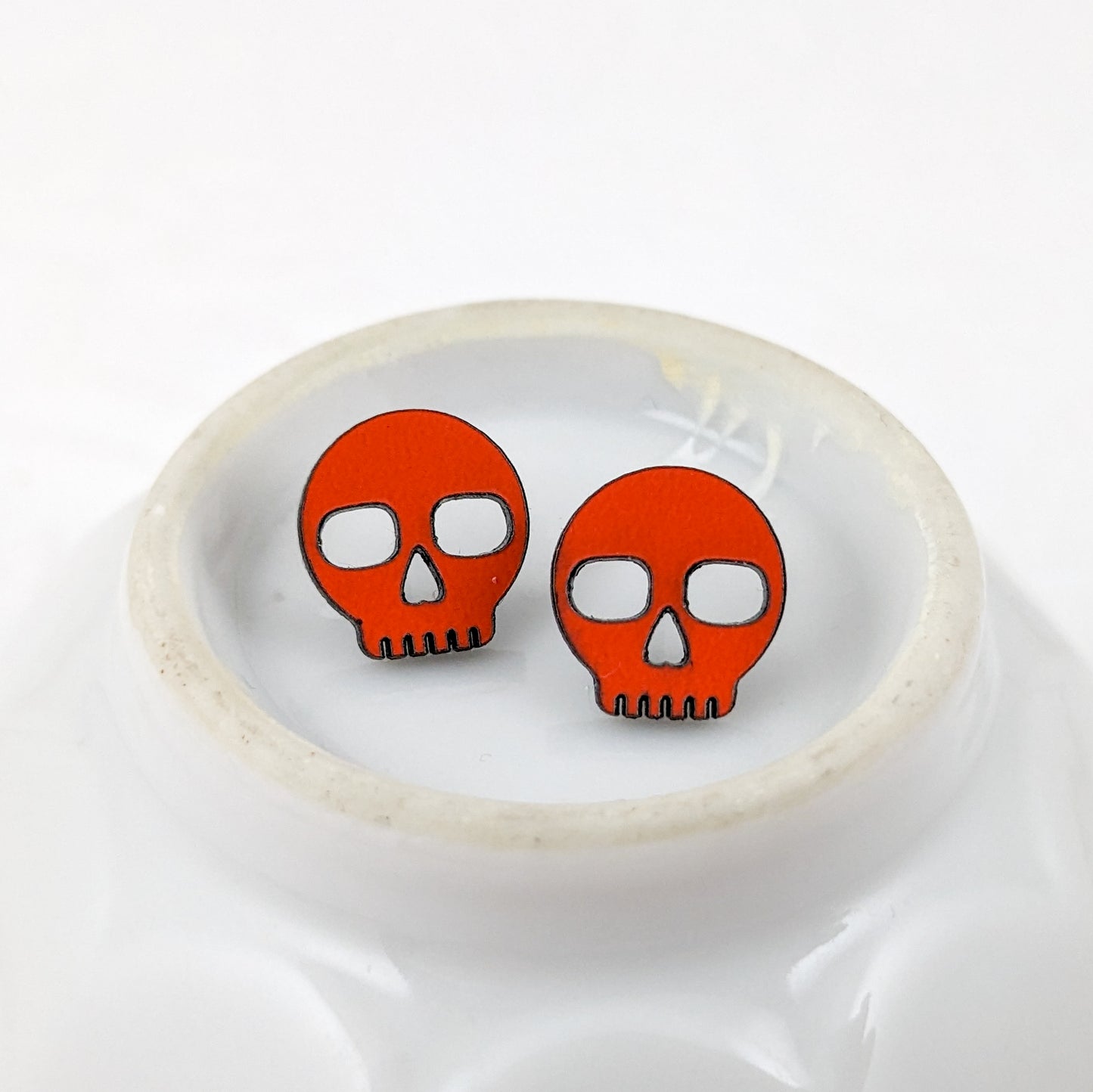 Skulls Studs, Orange