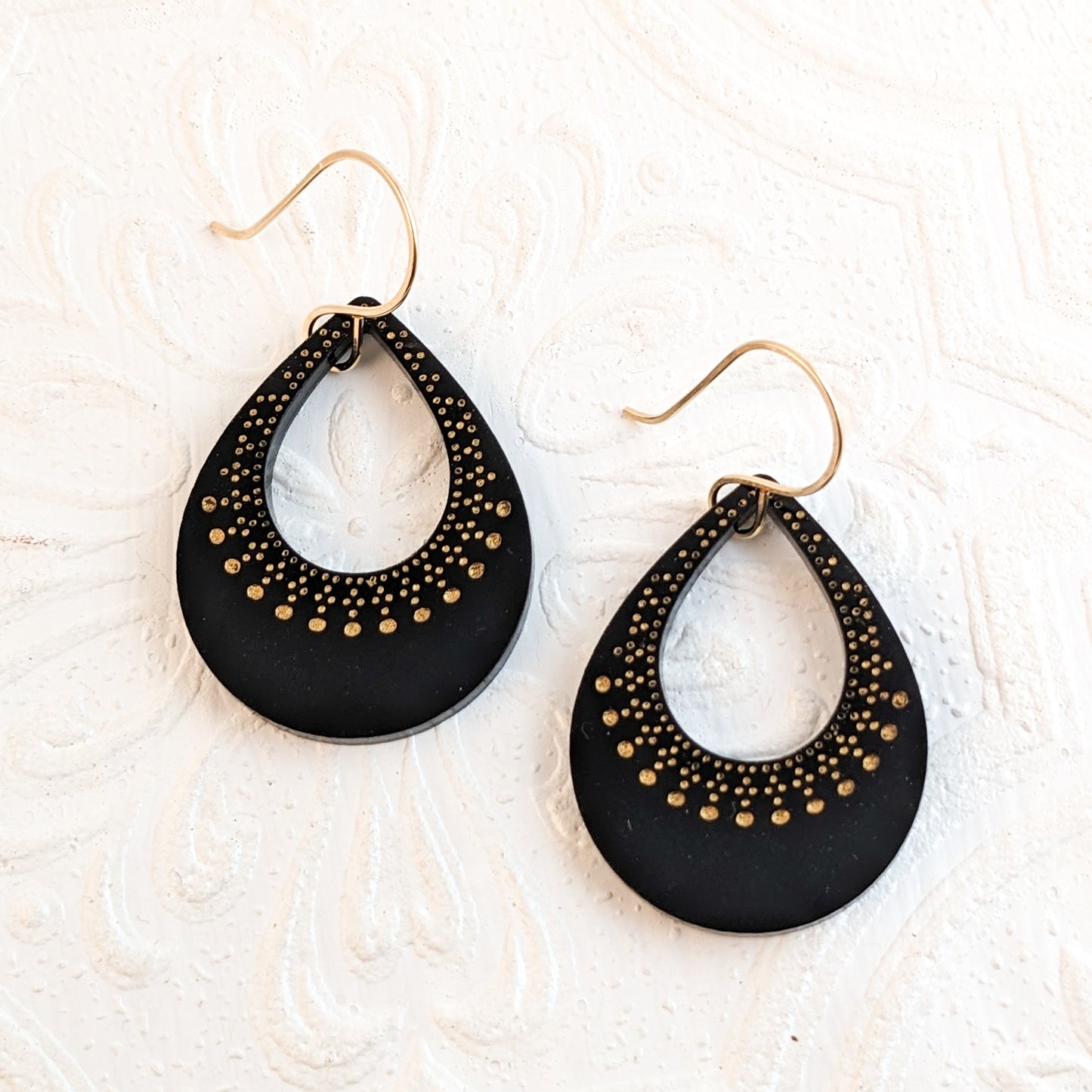 Coucher de Soleil Earrings in Black