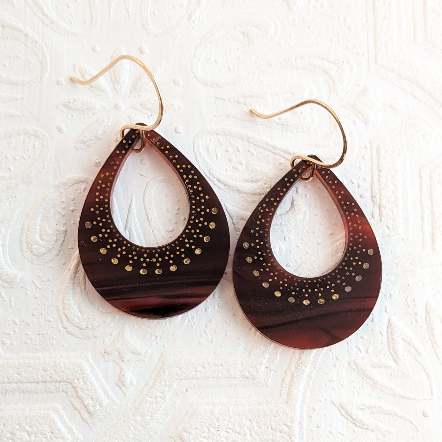 Coucher de Soleil Earrings in Faux Tortoiseshell