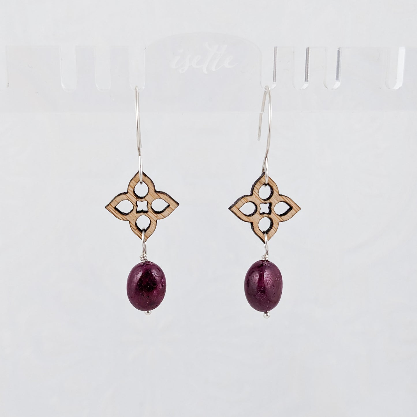 Quadrillium Earrings with Rubies
