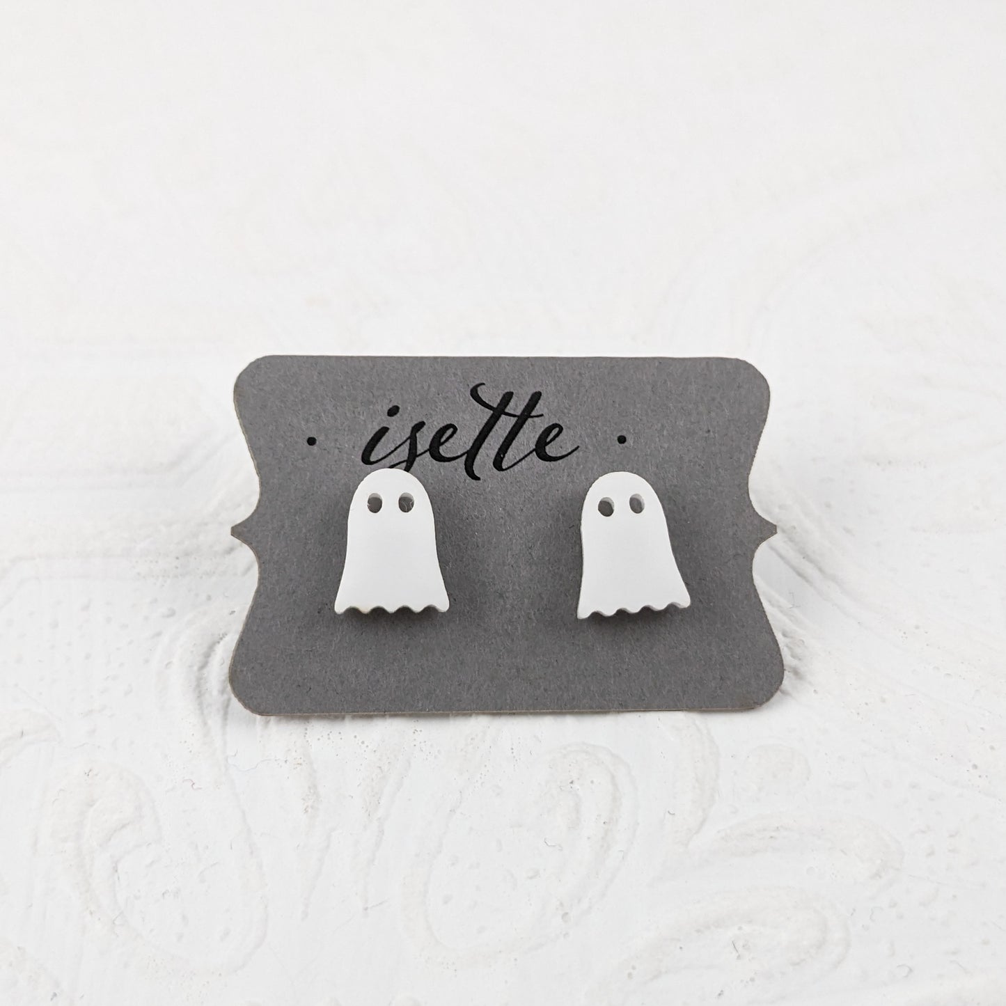 Ghost Studs in White
