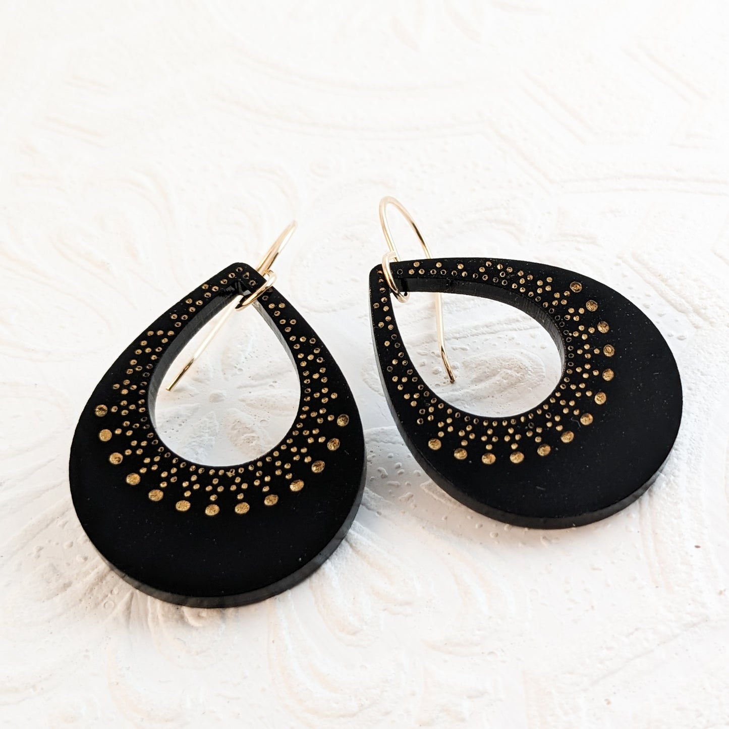 Coucher de Soleil Earrings in Black